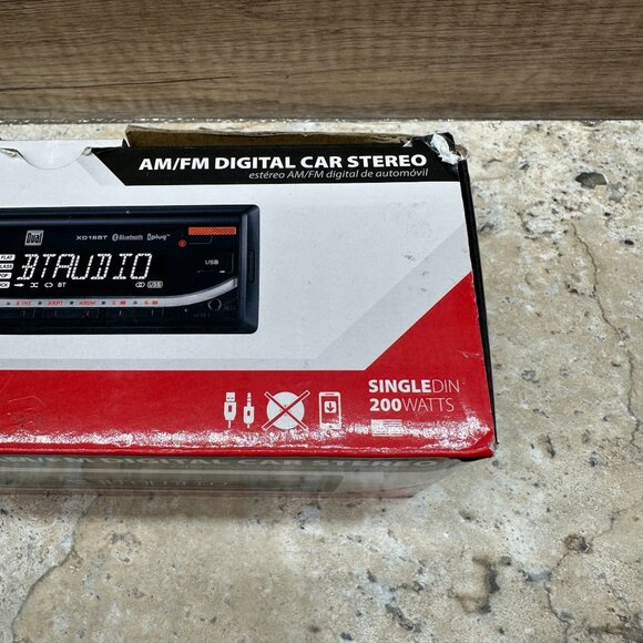 Dual Car Stereo Head Unit XD18BT Single DIN 200 Watts Bluetooth, USB NIB - Picture 6 of 12